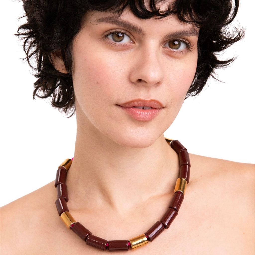 WALNUT & KARAT CANDY.  BEAD FOUR.