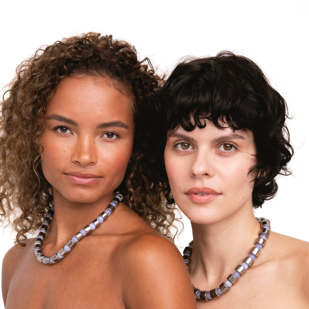 COIN & BLUE LACE AGATE SUNDRY.  BEAD TWO.