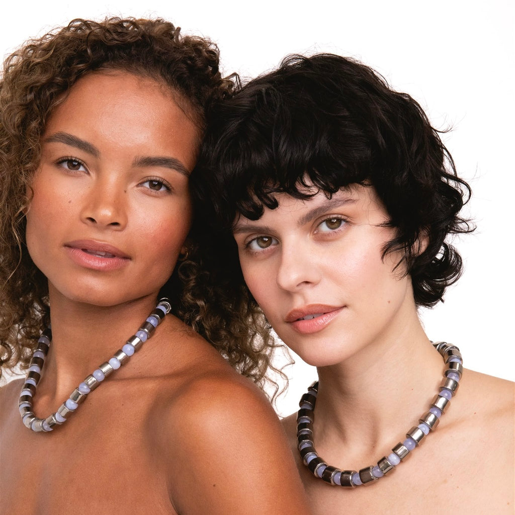 COIN & BLUE LACE AGATE SUNDRY.  BEAD ONE.