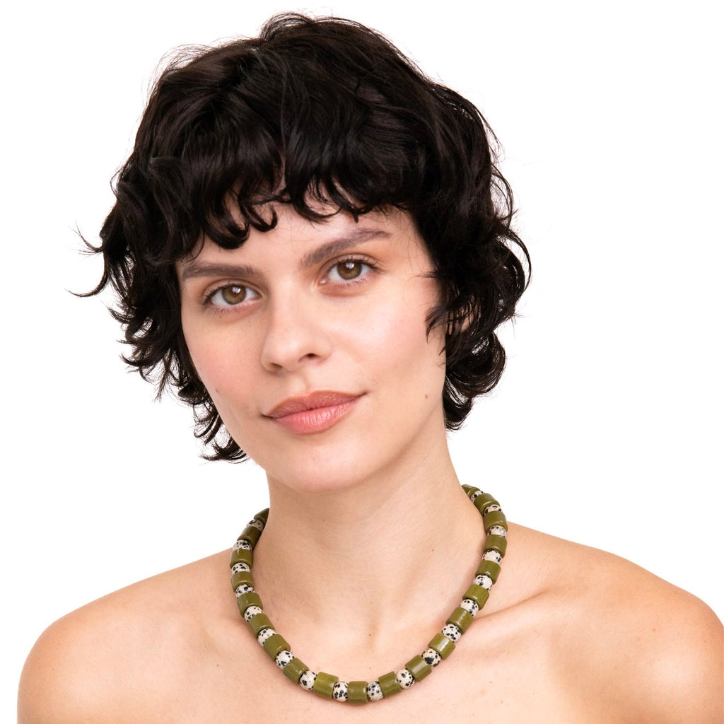 CADETTE & DALMATIAN JASPER SUNDRY.  BEAD ONE.