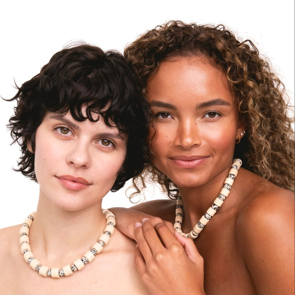 CREPE & DALMATIAN JASPER SUNDRY.  BEAD TWO.