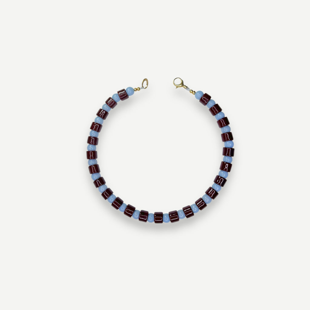 WALNUT & ANGELITE SUNDRY.  BEAD ONE.