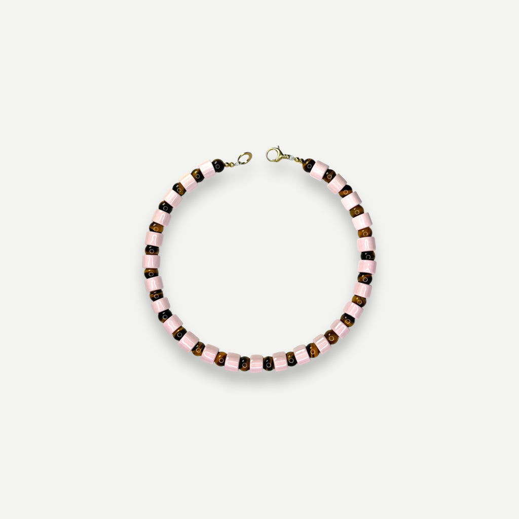 BLUSH & TIGERS EYE SUNDRY.  BEAD ONE.