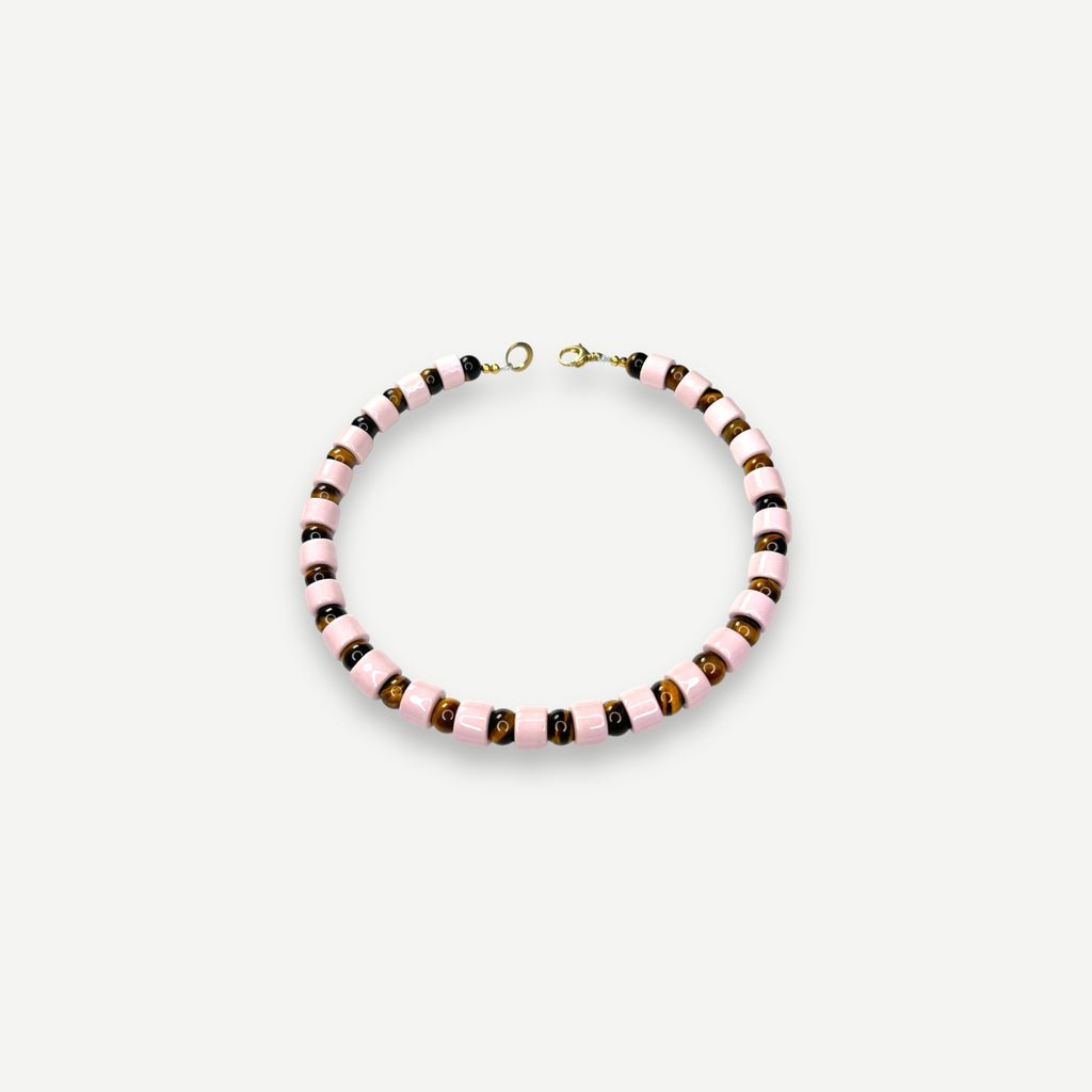 BLUSH & TIGERS EYE SUNDRY.  BEAD ONE.