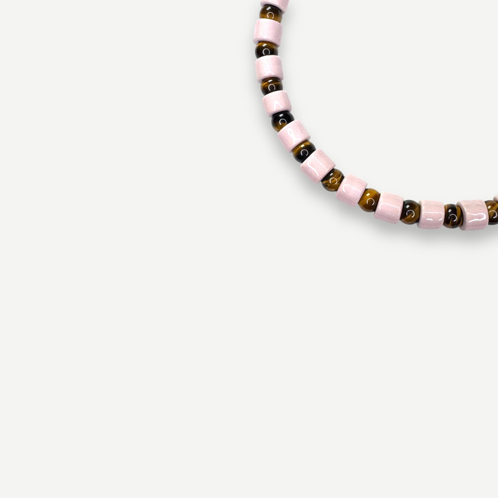BLUSH & TIGERS EYE SUNDRY.  BEAD ONE.