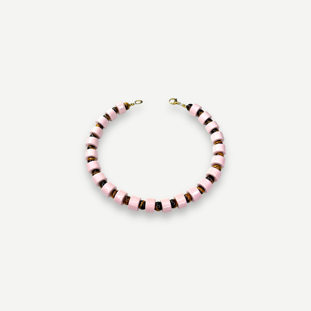 BLUSH & TIGERS EYE SUNDRY.  BEAD TWO.