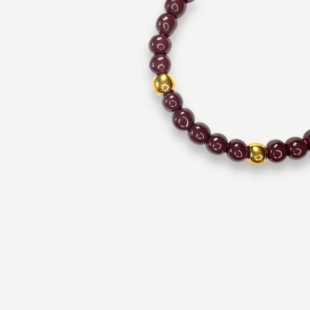 WALNUT & KARAT.  BUBBLE BEAD.