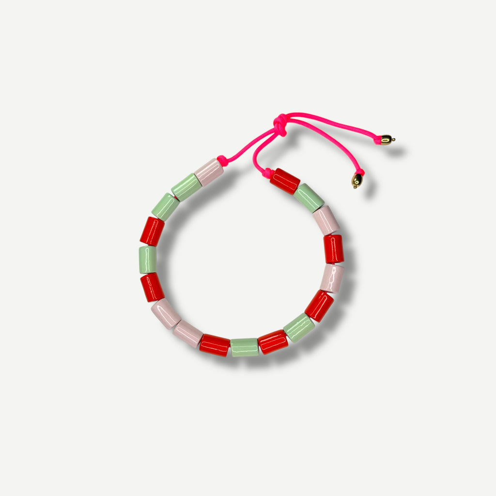 BLUSH, AMBROSIA & LOBSTER CANDY.  BEAD FIVE.