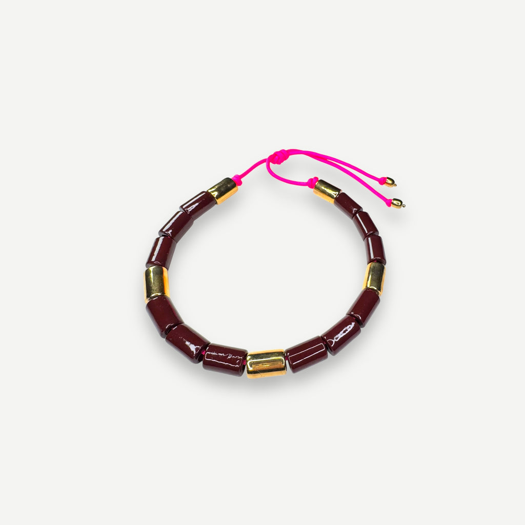 WALNUT & KARAT CANDY.  BEAD FIVE.