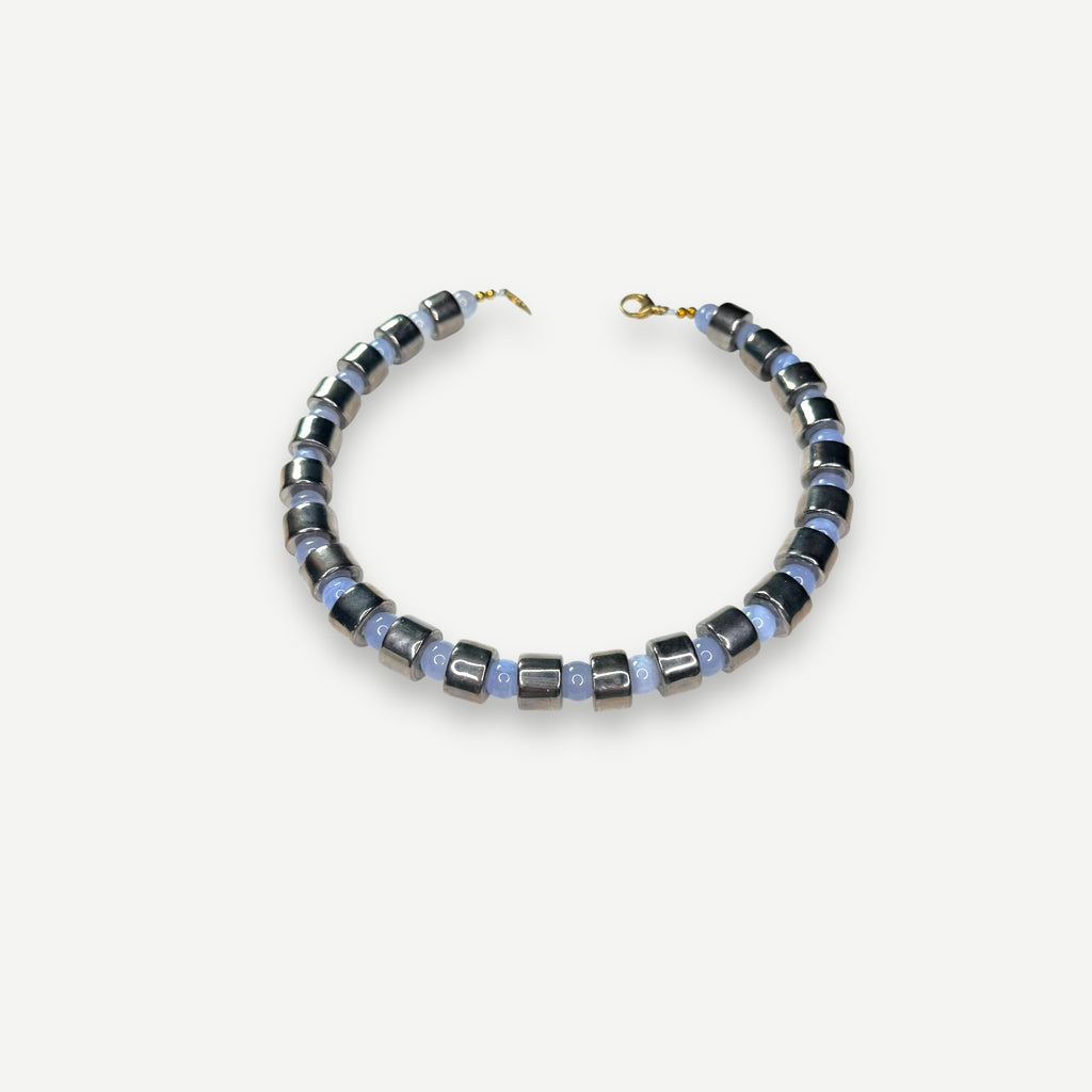 COIN & BLUE LACE AGATE SUNDRY.  BEAD TWO.