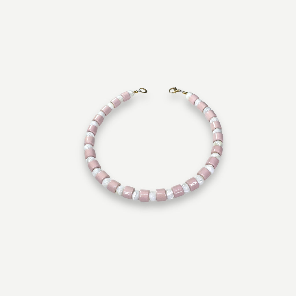 BLUSH & MOTHER OF PEARL SUNDRY.  BEAD ONE.