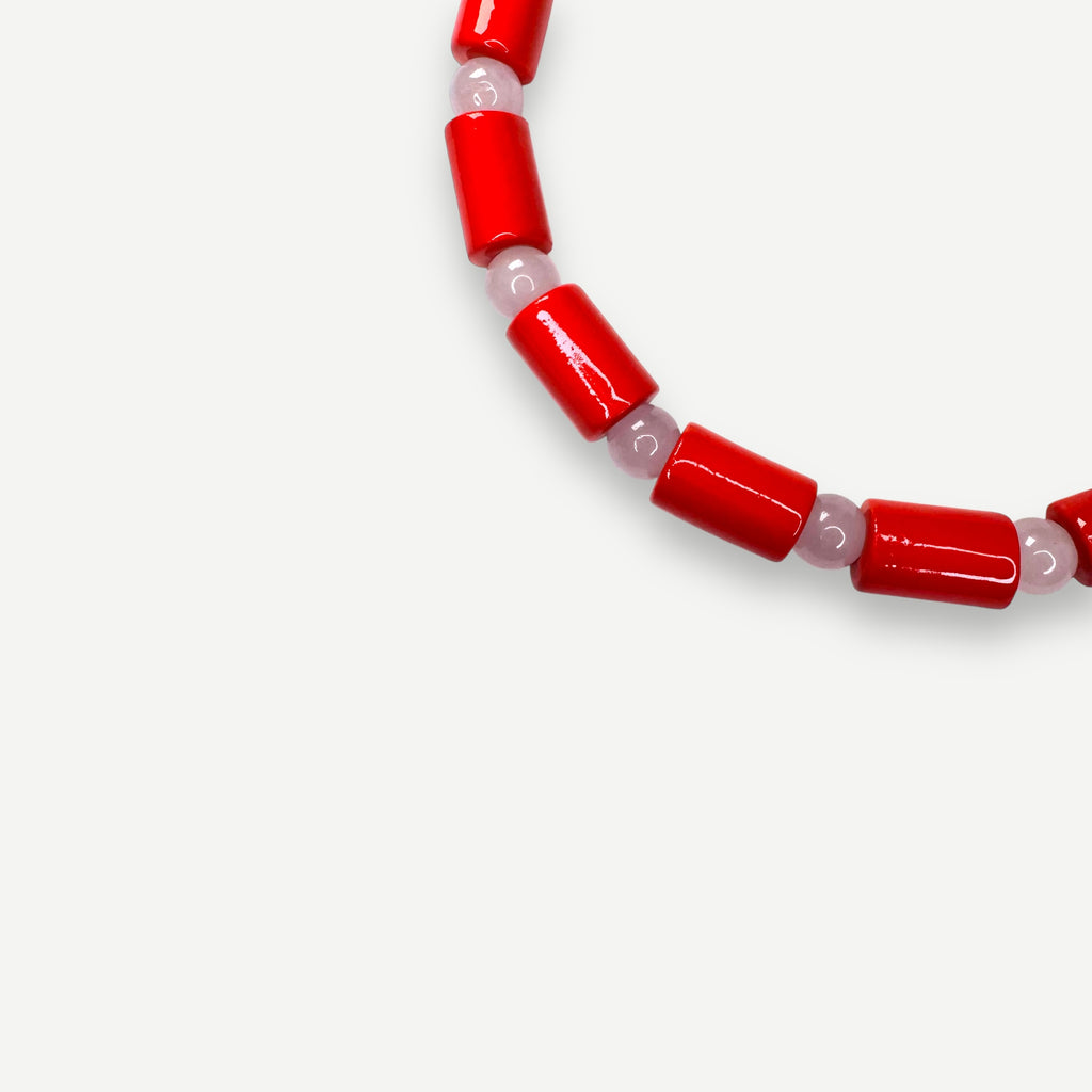 LOBSTER & ROSE QUARTZ SUNDRY.  BEAD FIVE.