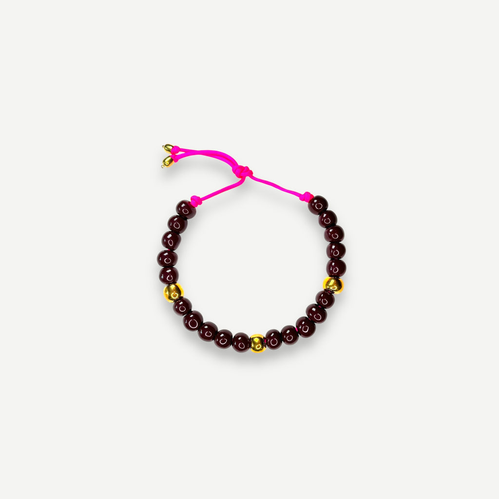 WALNUT & KARAT.  BUBBLE BEAD.